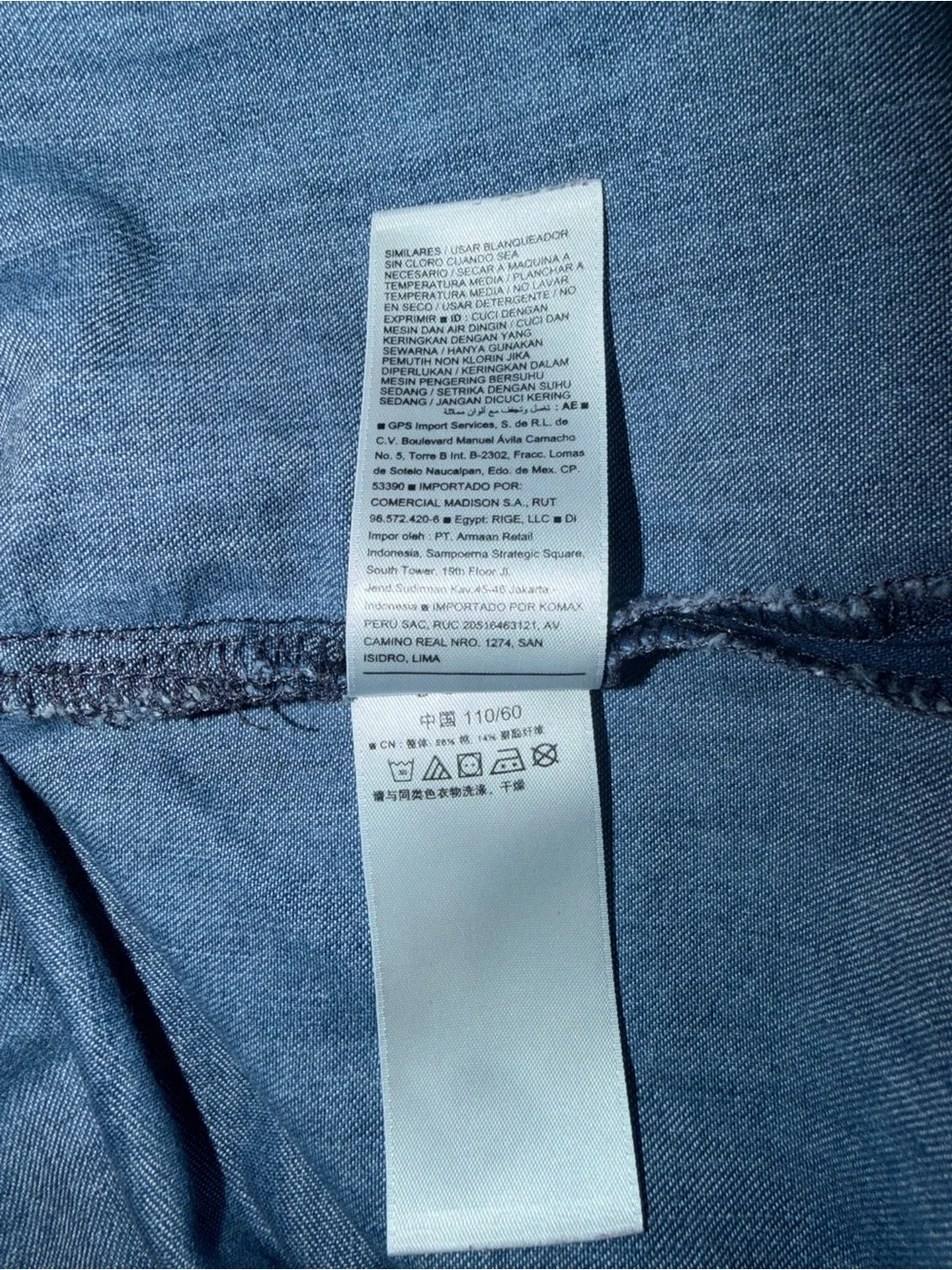 Old Navy Girls' Indigo Denim Button-Front Shirt Dress